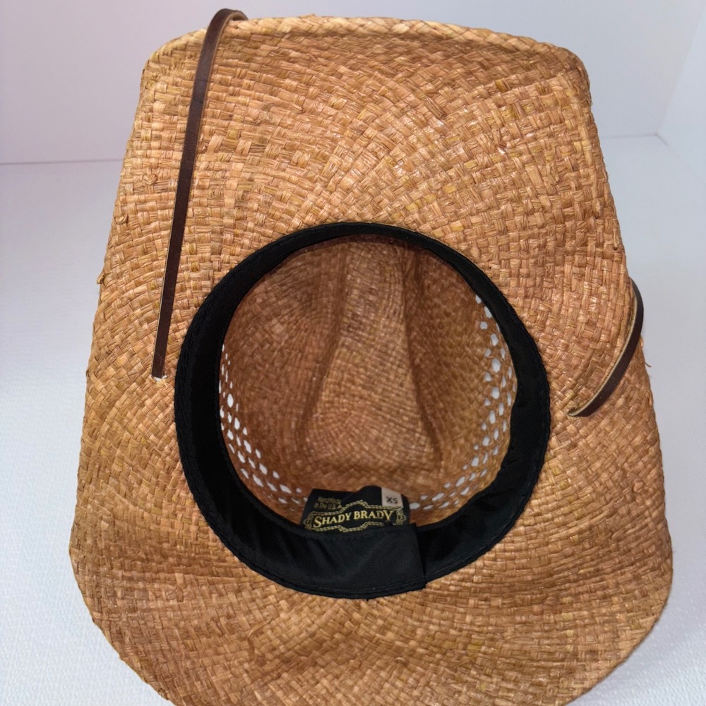 Shady Brady Straw Cowboy Hat XS Hand Made in USA Western Rodeo - Picture 6 of 6